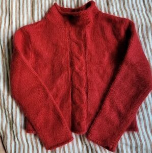 Burberry Red Cowl Neck Sweater Kids 5t